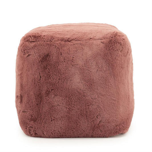 Poef Mosa By-Boo - burgundy roze 45x45 cm