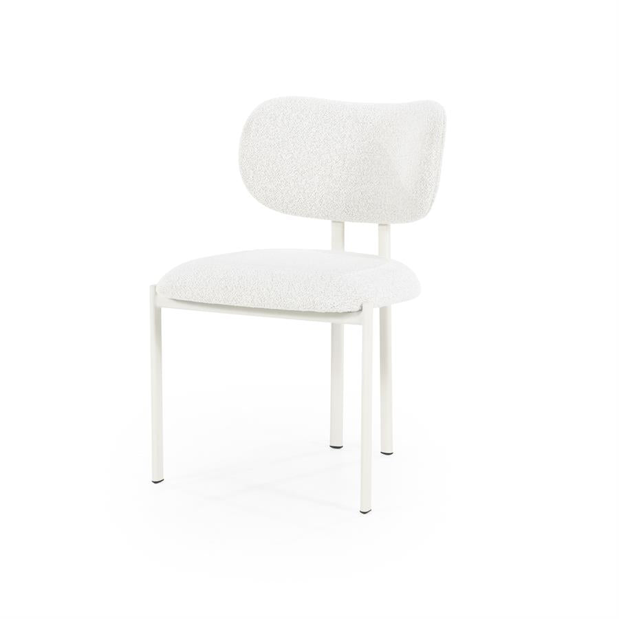 Eetkamerstoel Daybreak By-Boo zonder armleuning - Stof cloud beige lichte poten