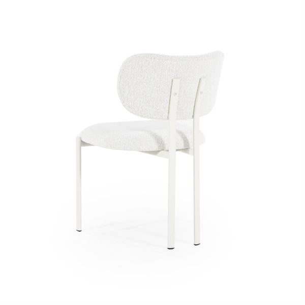 Eetkamerstoel Daybreak By-Boo zonder armleuning - Stof cloud beige lichte poten