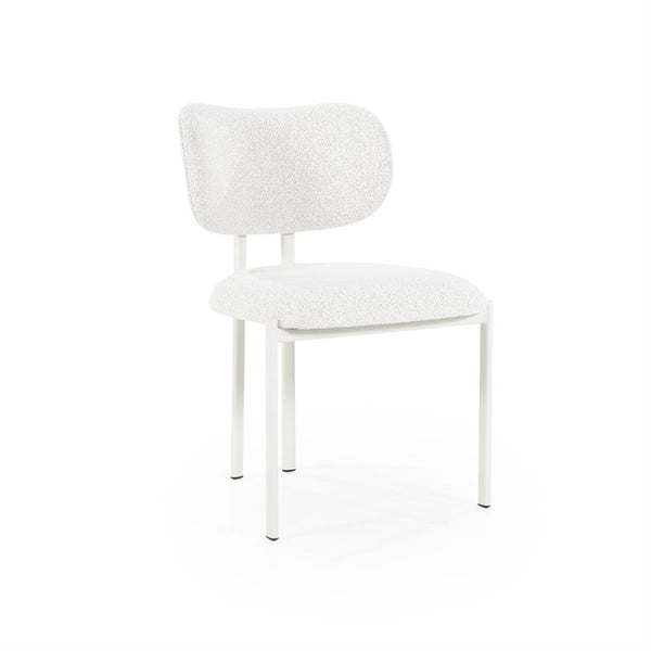 Eetkamerstoel Daybreak By-Boo zonder armleuning - Stof cloud beige lichte poten