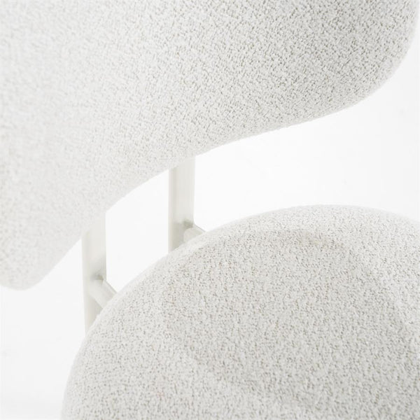 Eetkamerstoel Daybreak By-Boo zonder armleuning - Stof cloud beige lichte poten