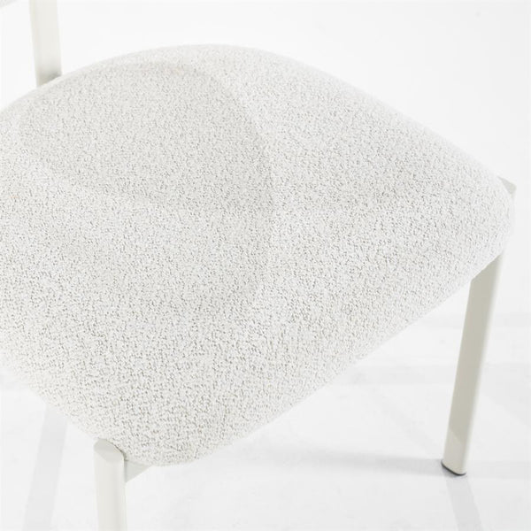 Eetkamerstoel Daybreak By-Boo zonder armleuning - Stof cloud beige lichte poten