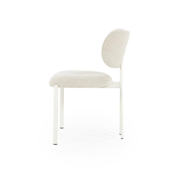 Eetkamerstoel Daybreak By-Boo zonder armleuning - Stof cloud taupe lichte poten