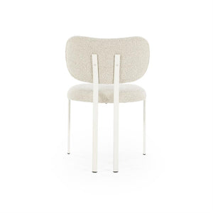 Eetkamerstoel Daybreak By-Boo zonder armleuning - Stof cloud taupe lichte poten