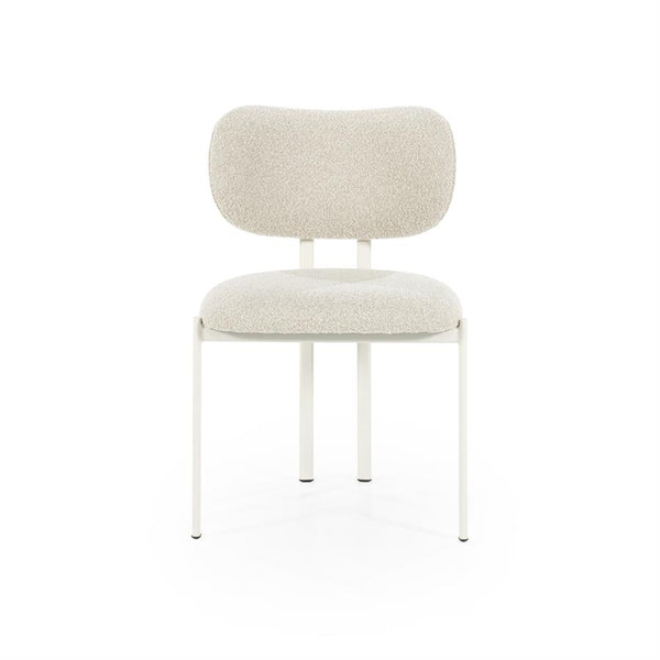 Eetkamerstoel Daybreak By-Boo zonder armleuning - Stof cloud taupe lichte poten