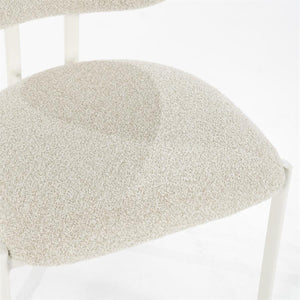 Eetkamerstoel Daybreak By-Boo zonder armleuning - Stof cloud taupe lichte poten