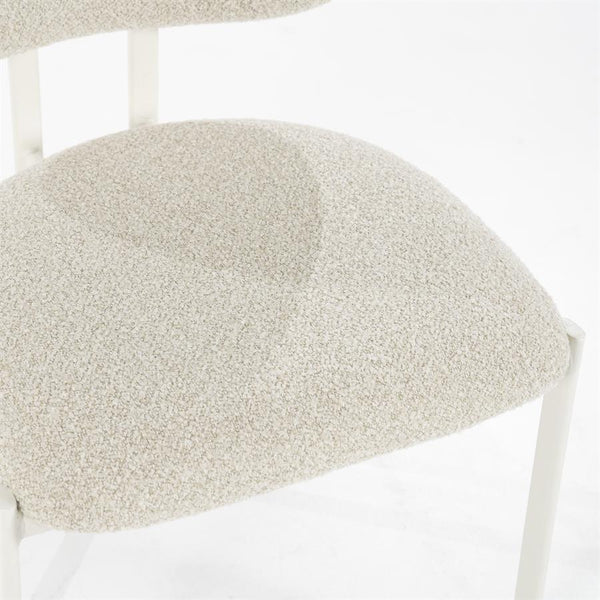 Eetkamerstoel Daybreak By-Boo zonder armleuning - Stof cloud taupe lichte poten