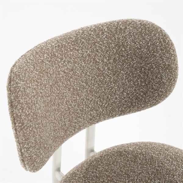 Eetkamerstoel Daybreak By-Boo zonder armleuning - Stof cloud bruin lichte poten