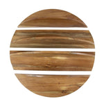 Wandschap set/4 rond / Massief margosa naturel