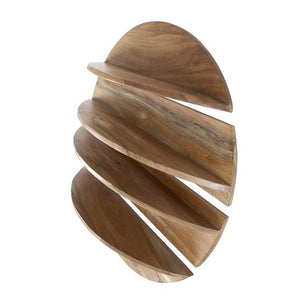 Wandschap set/4 rond / Massief margosa naturel