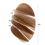 Wandschap set/4 rond / Massief margosa naturel