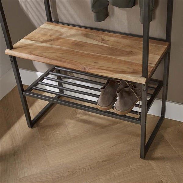 Garderobemeubel roede edge / Massief acacia naturel