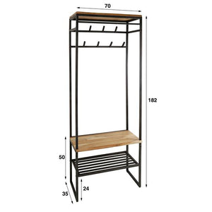 Garderobemeubel roede edge / Massief acacia naturel