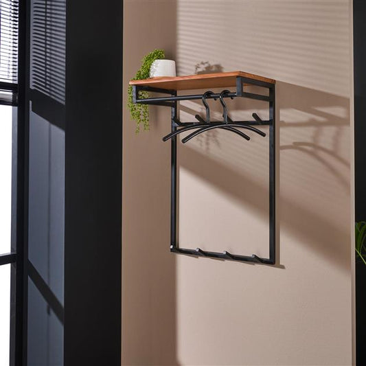 Kapstok custom hoog 2x4 haken / Massief acacia naturel