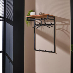 Kapstok custom hoog 2x4 haken / Massief acacia naturel