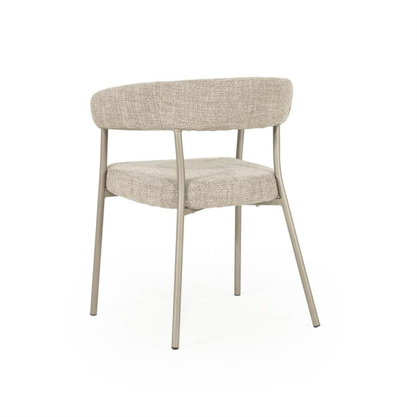 Eetkamerstoel Yovi By boo - Taupe stof