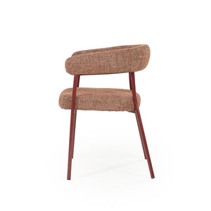 Eetkamerstoel Yovi By boo - Burgundy stof