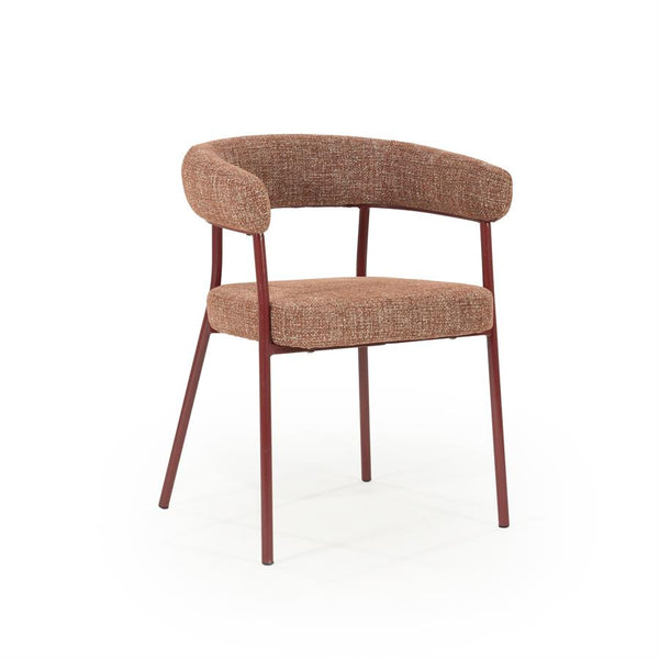 Eetkamerstoel Yovi By boo - Burgundy stof