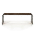 Salontafel Ripple By-Boo bruin glas - 110x55 cm