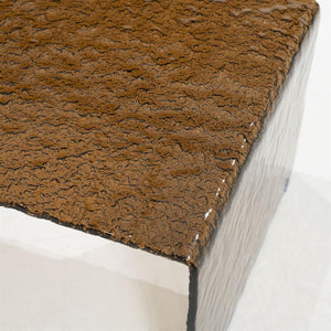 Salontafel Ripple By-Boo bruin glas - 110x55 cm