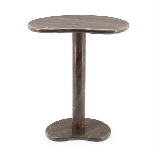 Salon/ bijzet tafel organisch Rosso By-Boo donker Marmer