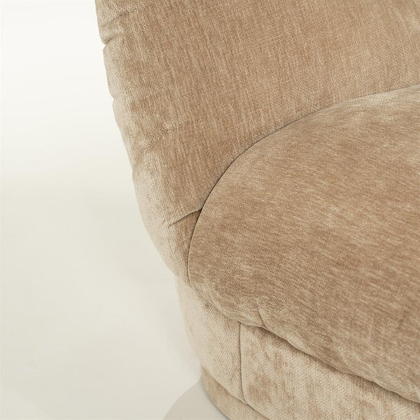 Retro fauteuil Nook By-Boo  - Beige stof