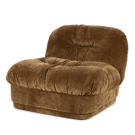 Retro fauteuil Nook By-Boo  - Mosterd stof
