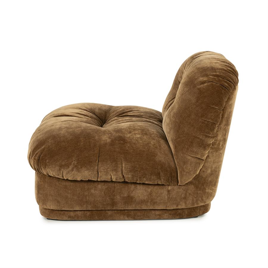 Retro fauteuil Nook By-Boo  - Mosterd stof