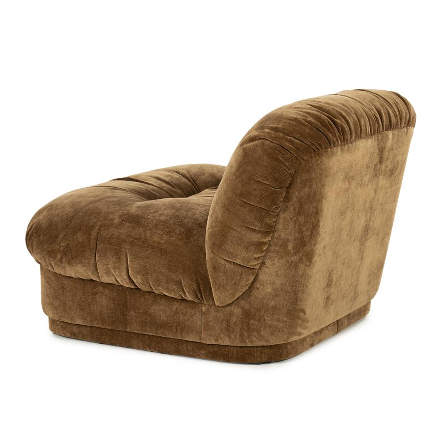 Retro fauteuil Nook By-Boo  - Mosterd stof