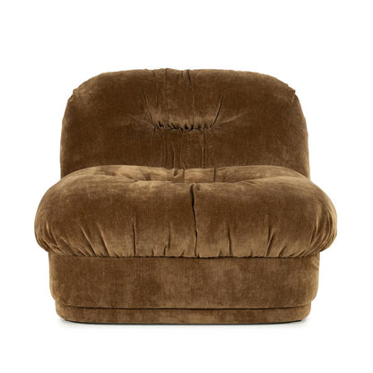 Retro fauteuil Nook By-Boo  - Mosterd stof