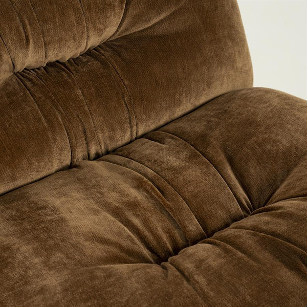 Retro fauteuil Nook By-Boo  - Mosterd stof