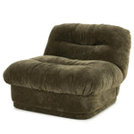 Retro fauteuil Nook By-Boo  - Groene stof