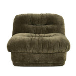 Retro fauteuil Nook By-Boo  - Groene stof