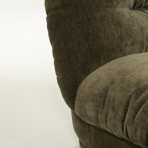 Retro fauteuil Nook By-Boo  - Groene stof