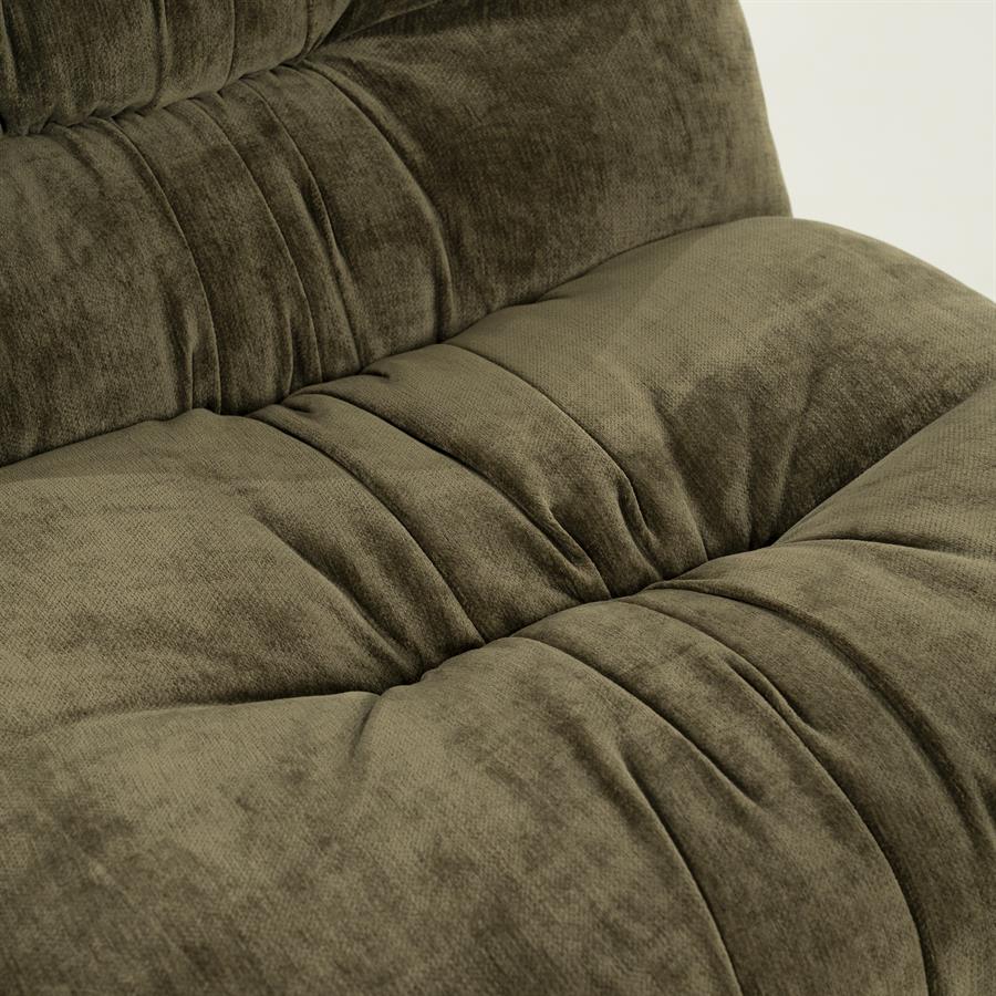 Retro fauteuil Nook By-Boo  - Groene stof