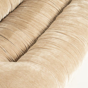 Retro 3 zits bank Sofa Nook By-Boo  - Beige stof (218 cm breed)