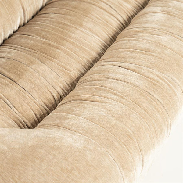 Retro 3 zits bank Sofa Nook By-Boo  - Beige stof (218 cm breed)