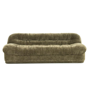 Retro 3 zits bank Sofa Nook By-Boo  - Groene stof (218 cm breed)