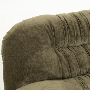 Retro 3 zits bank Sofa Nook By-Boo  - Groene stof (218 cm breed)