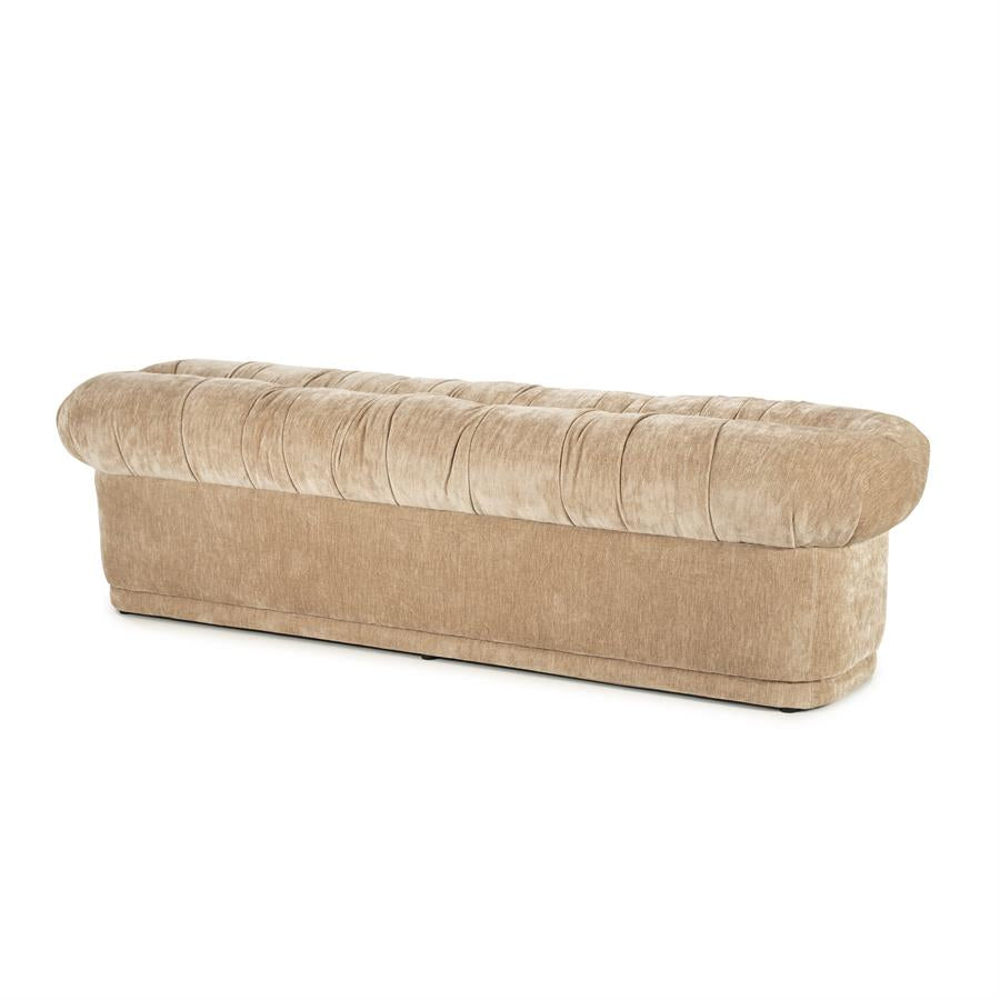 Retro eetkamer bank Nook By-Boo  - Beige stof (160 cm breed)