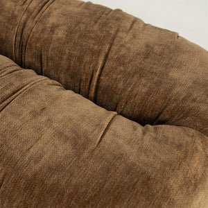 Retro eetkamer bank Nook By-Boo  - Mosterd stof (160 cm breed)