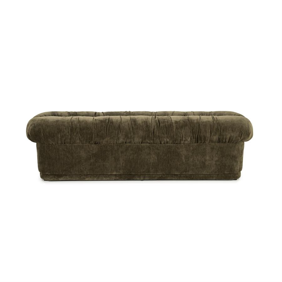 Retro eetkamer bank Nook By-Boo  - Groene stof (160 cm breed)