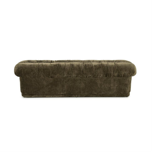 Retro eetkamer bank Nook By-Boo  - Groene stof (160 cm breed)