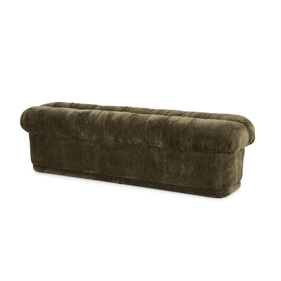 Retro eetkamer bank Nook By-Boo  - Groene stof (160 cm breed)