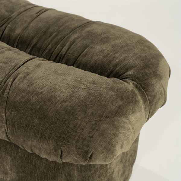 Retro eetkamer bank Nook By-Boo  - Groene stof (160 cm breed)