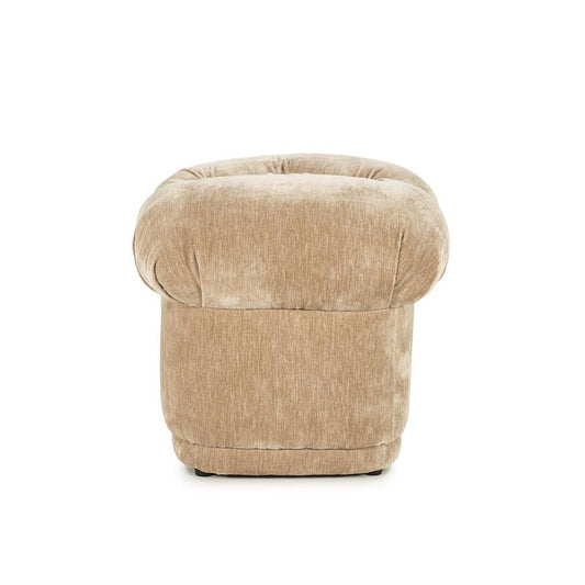 Retro poef/stoel Nook By-Boo  - Beige stof