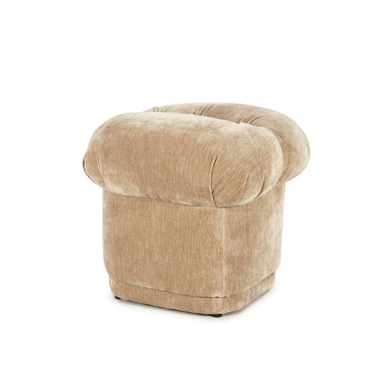 Retro poef/stoel Nook By-Boo  - Beige stof