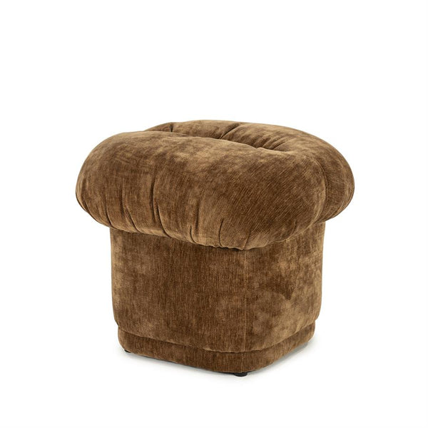 Retro poef/stoel Nook By-Boo  - Mosterd stof