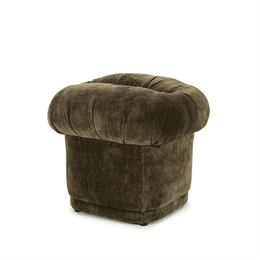 Retro poef/stoel Nook By-Boo  - Groene stof
