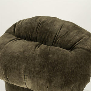 Retro poef/stoel Nook By-Boo  - Groene stof
